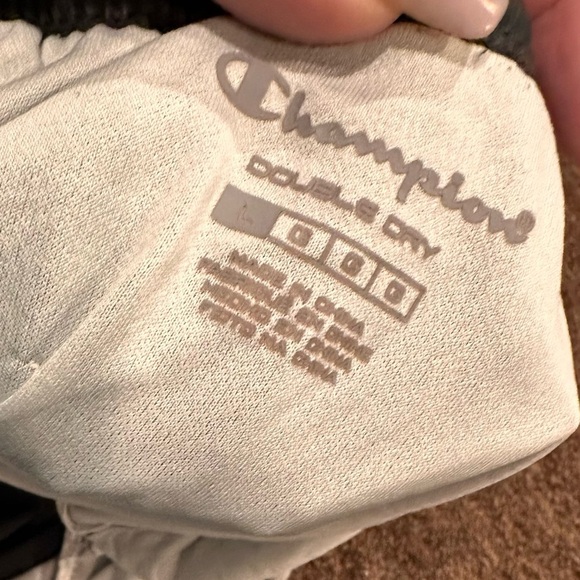 EUC Wonen's Champion Double Dry L blk white stripe short bottom active athletic - Picture 2 of 3
